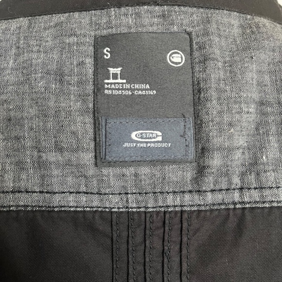 G Star Raw Steam Mini Mock Neck Coated Cotton Black Full Zip Short Sleeve Dress - Picture 13 of 14